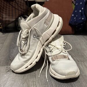 On Running Women's Cream Athletic Shoes